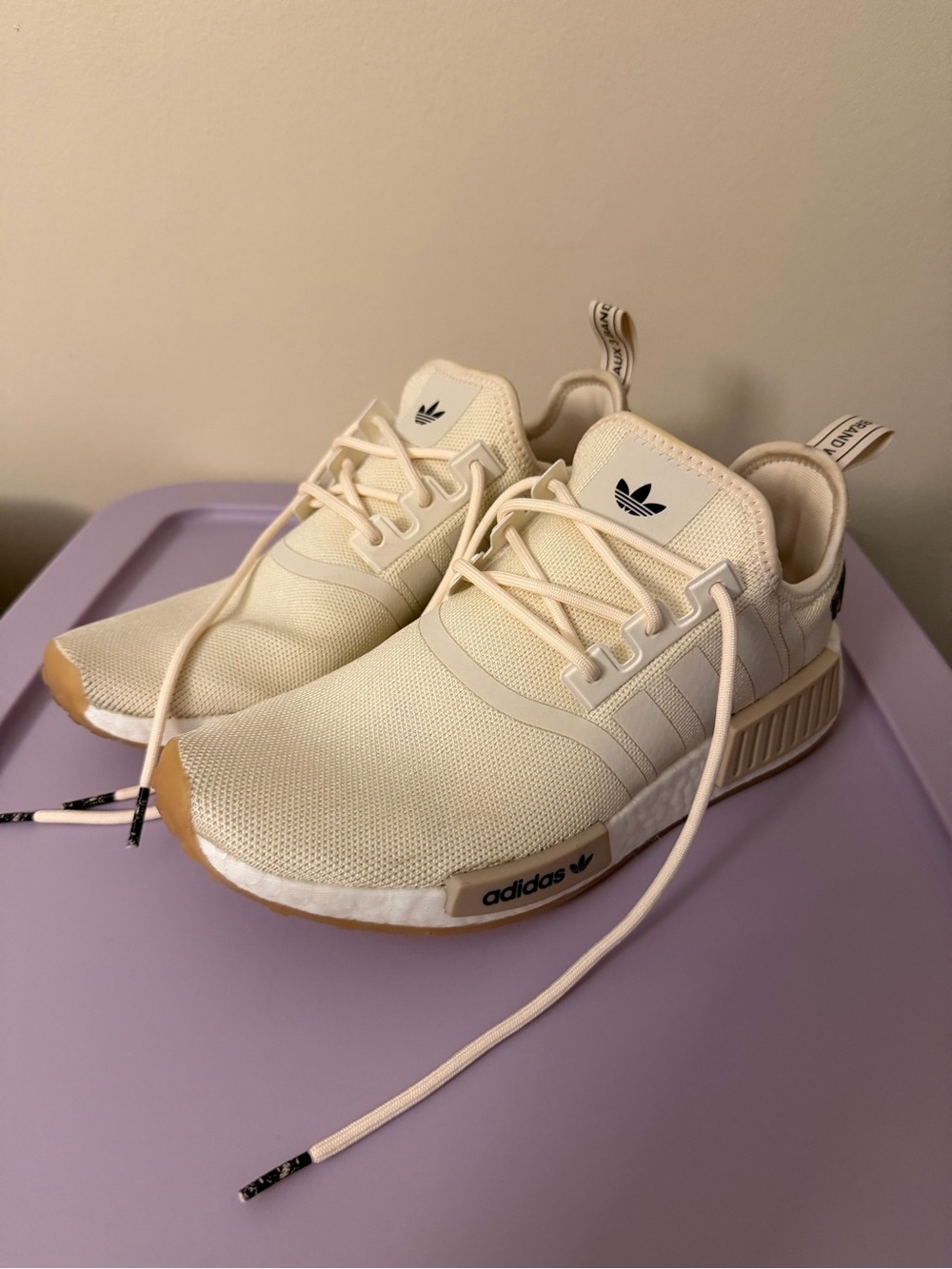 adidas Women’s Cream/Beige NMD_R1 Casual Sneakers